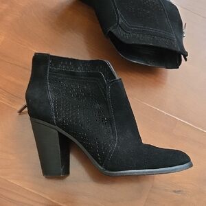 Women's Black Suede Ankle Boots